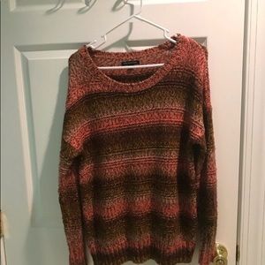 Red and Brown Ombré American Eagle Sweater